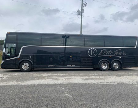 Charter bus rental in Atlanta exterior display