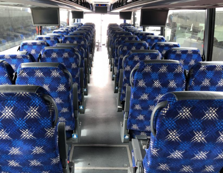 Charter bus rental in Atlanta interior